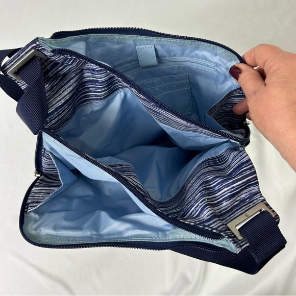 BAGGALLINI RFID Blue Hobo Bag multicompartment organizer TRAVEL CROSSBODY Purse - Picture 4 of 12